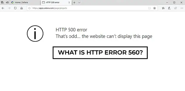HTTP Error 560