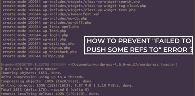 How To Prevent 'Failed to Push Some Refs to' Errors?
