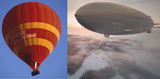 Where Do Hot Air Balloons Vary from Blimps or Zeppelins?