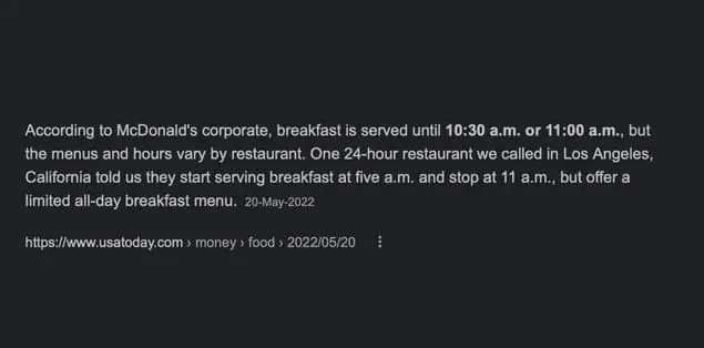 What Time Does McDonald's Start Serving Breakfast in the USA?