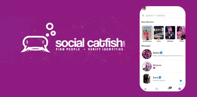 Social Catfish's Tinder Search Bar Titled "Tinder Lookup"