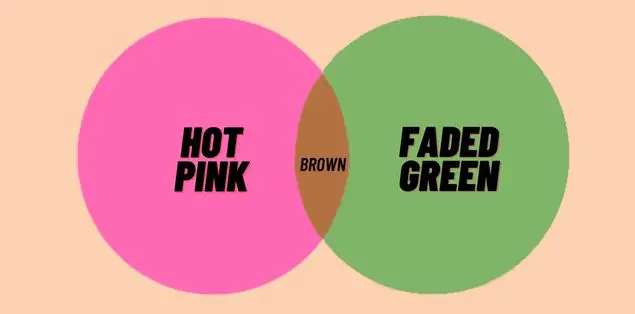 What Color Does Faded Green and Hot Pink Make?