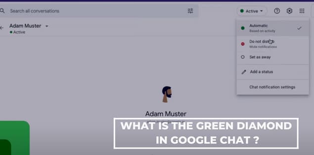 what is the green diamond in google chat