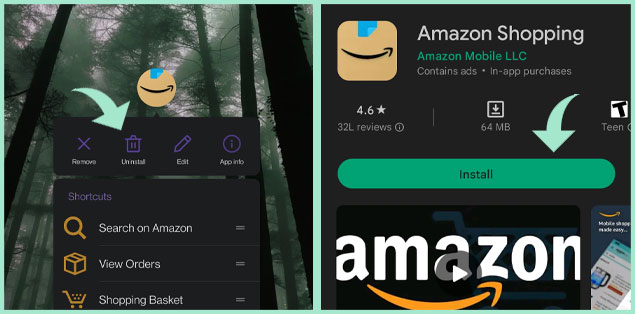 Reinstall the Amazon App